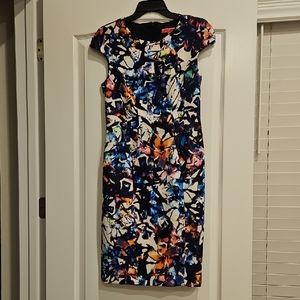 Betsey Johnson Multicolor Abstract Print Dress. Women's Size 6
